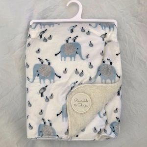 Reversible to Sherpa baby blanket
